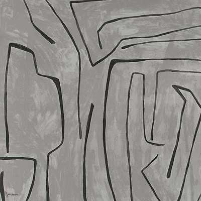 Graffito wallpaper in Graphite van Kelly Wearstler
