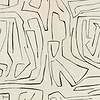Graffito wallpaper in Linen/Onyx van Kelly Wearstler