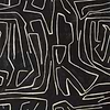 Graffito wallpaper in Onyx Beige van Kelly Wearstler
