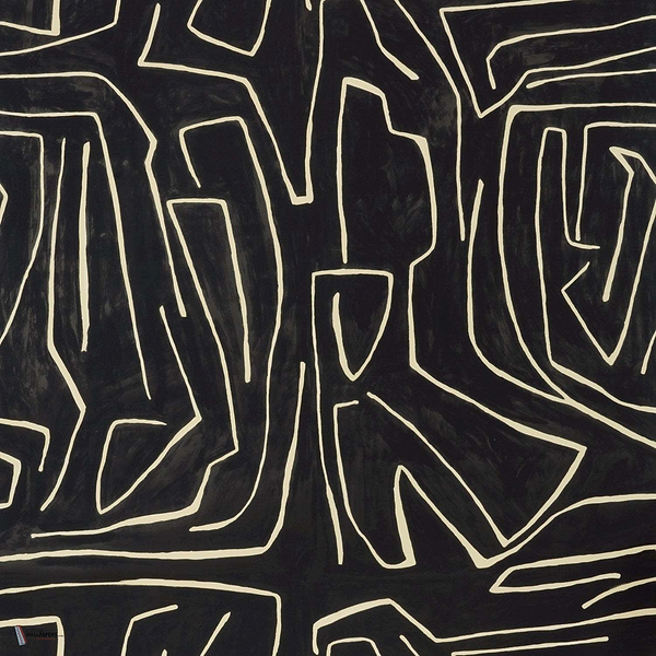 Graffito wallpaper in Onyx Beige van Kelly Wearstler