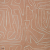 Graffito wallpaper in Salmon/Cream van Kelly Wearstler