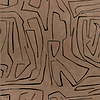 Graffito wallpaper in Sand/Black van Kelly Wearstler