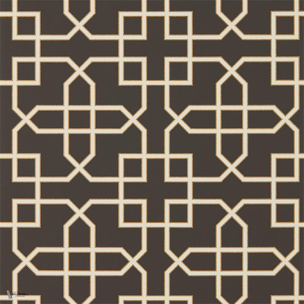 Hampton Trellis Tapete in Charcoal van Sanderson