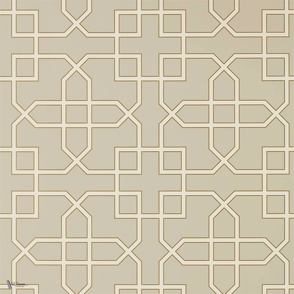 Hampton Trellis Tapete in Linen van Sanderson