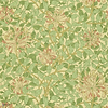 Honeysuckle Tapete in Green/Beige/Pink van Morris & Co
