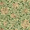 Honeysuckle Tapete in Green/Coral/Pink van Morris & Co