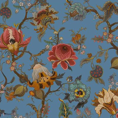 Artemis behang in Azure van House of Hackney