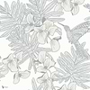 Hummingbird wallpaper in Mist van 1838 wallcoverings