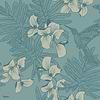 Hummingbird wallpaper in Seafoam van 1838 wallcoverings