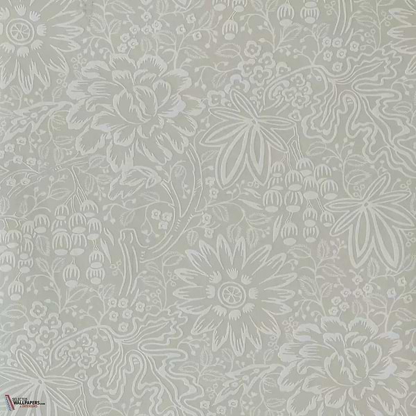 Peony Garden wallpaper-1838 wallcoverings-Ivory-Roll-Selected Wallpapers-Interiors