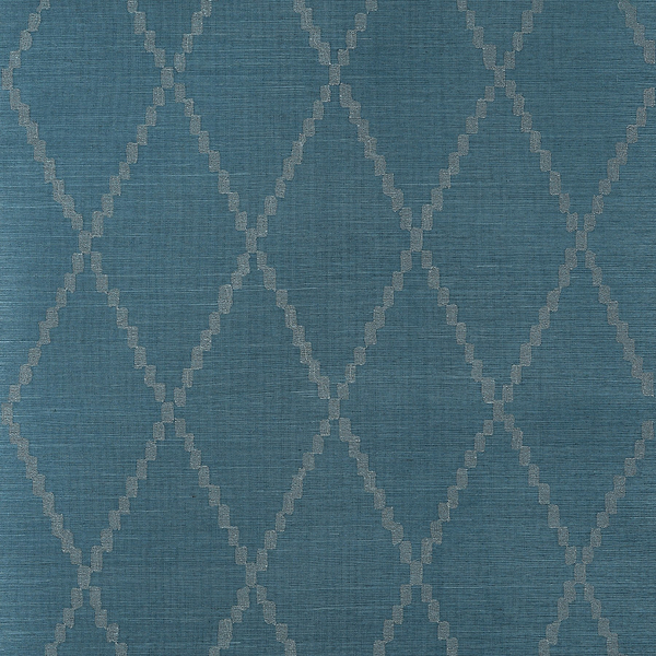 Ribbon Sisal wallpaper-Anna French-Navy-Roll-Selected Wallpapers-Interiors