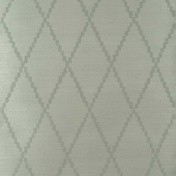 Ribbon Sisal wallpaper-Anna French-Sage-Roll-Selected Wallpapers-Interiors