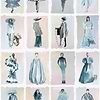 Couture Carousel behang-Cole & Son-China blue-Rol-Selected Wallpapers-Interiors