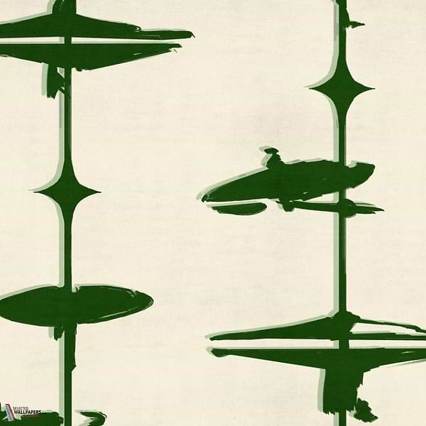 Hi Hats wallpaper-Mind the Gap-Green-Roll-Selected Wallpapers-Interiors