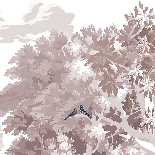 Misty Forest wallpaper-Les Dominotiers-Selected Wallpapers-Interiors