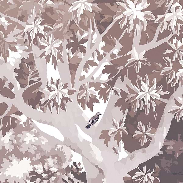 Misty Forest wallpaper-Les Dominotiers-Selected Wallpapers-Interiors