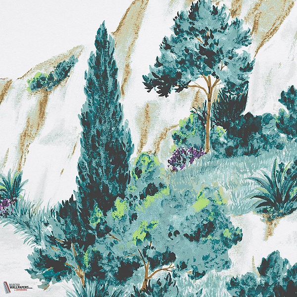 Balade Provençale wallpaper-Les Dominotiers-Selected Wallpapers-Interiors