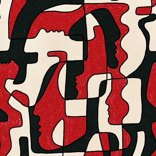 Saudade wallpaper-Mind the Gap-Red-Roll-Selected Wallpapers-Interiors