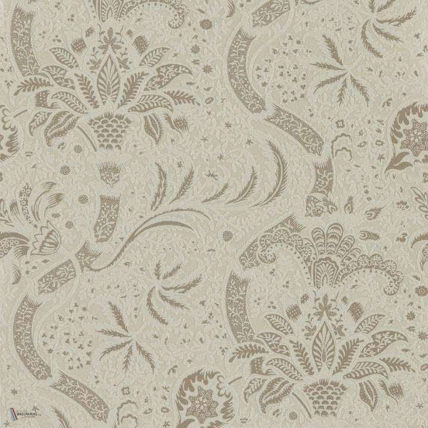 Indian (Beaded) wallpaper in Stone/Linen van Morris & Co