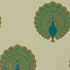 Kalapi wallpaper in Peacock van Sanderson