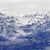 Kami wallpaper in Blue Spirulina by Coordonne