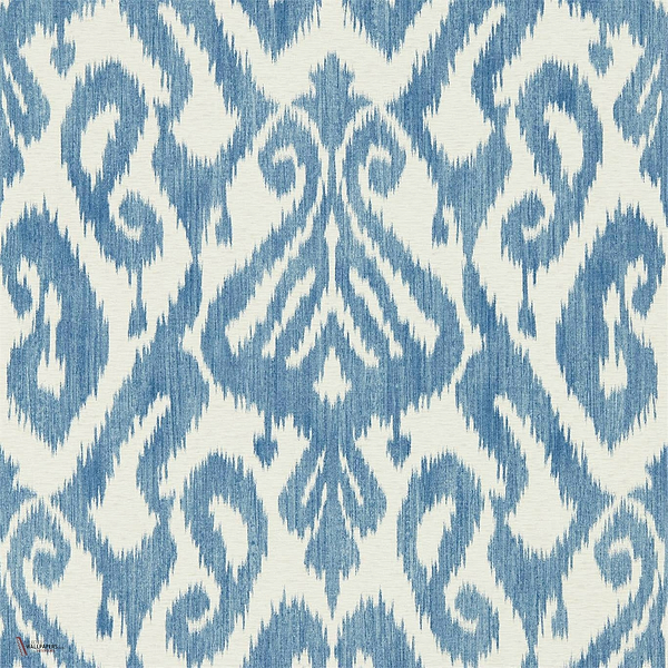 Kasuri wallpaper in Indigo van Sanderson
