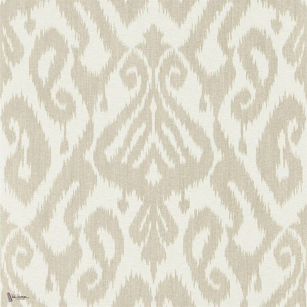 Kasuri wallpaper in Linen van Sanderson
