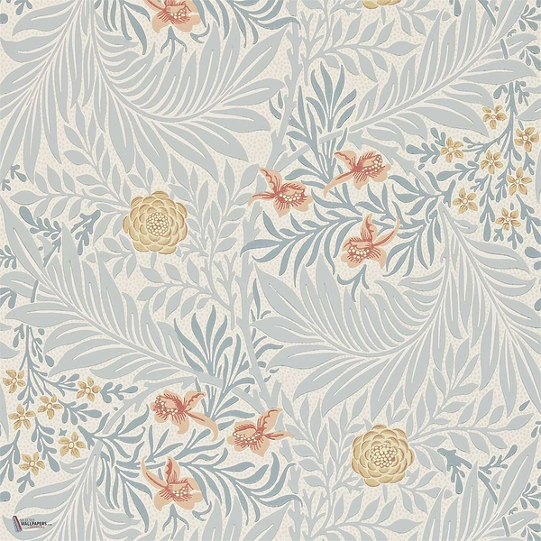 Larkspur Tapete in Slate/Russet van Morris & Co