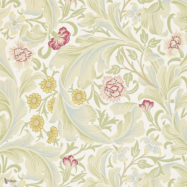 Leicester wallpaper in Marble/Rose van Morris & Co