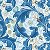 Leicester wallpaper in Paradise Blue van Morris & Co