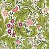 Leicester wallpaper in Sour Green/Plum van Morris & Co