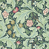 Leicester wallpaper in Woad/Sage van Morris & Co