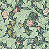 Leicester wallpaper in Woad/Sage van Morris & Co