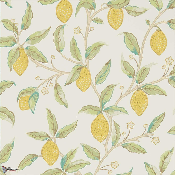 Lemon Tree Tapete in Bay Leaf van Morris & Co