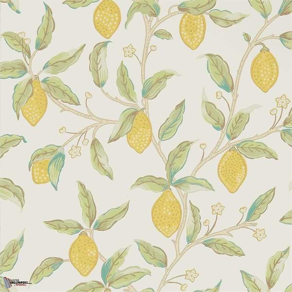 Lemon Tree Tapete in Bay Leaf van Morris & Co
