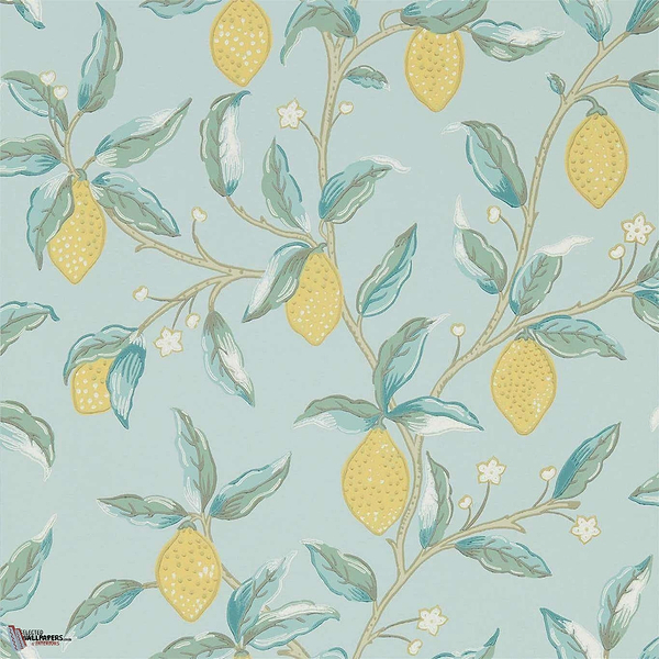 Lemon Tree Tapete in Wedgewood van Morris & Co