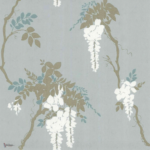 Leonora behang in Teal van 1838 wallcoverings