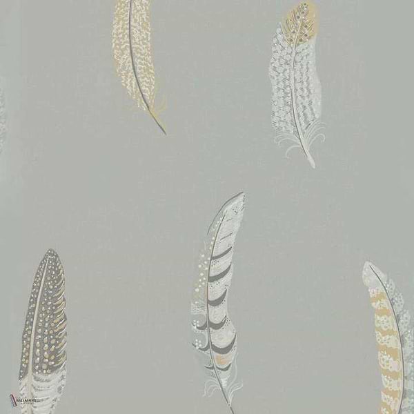 Lismore wallpaper in Silver Grey van Sanderson