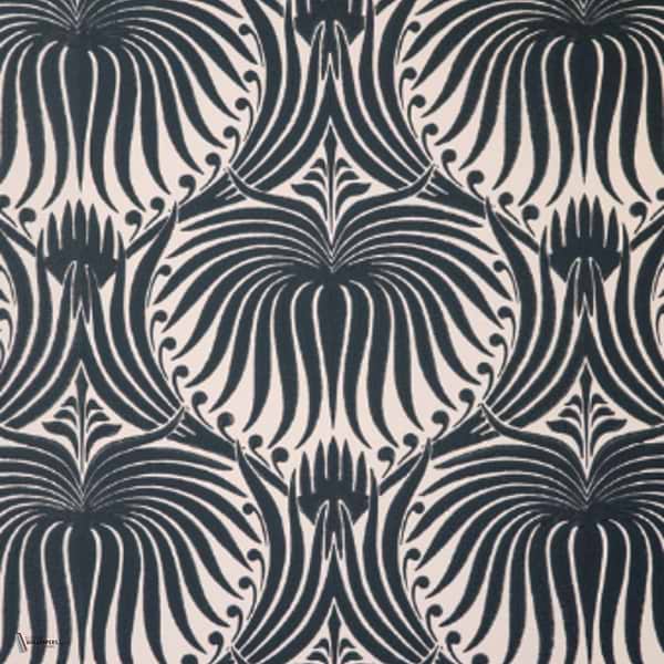 Lotus wallpaper in Black 57 van Farrow & Ball