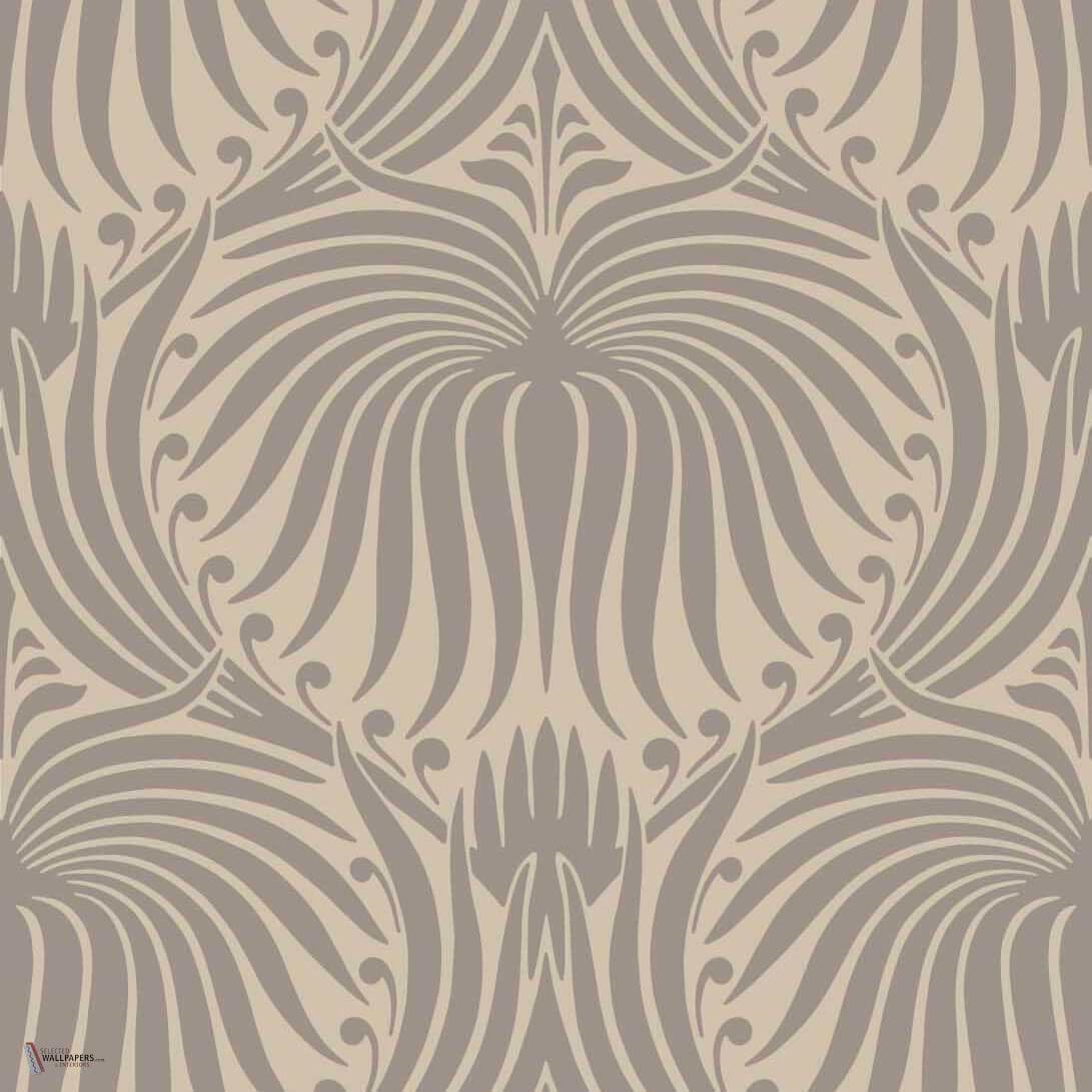 Lotus wallpaper in Charleston Gray van Farrow & Ball