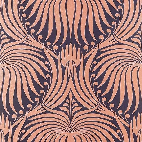 Lotus wallpaper in Copper van Farrow & Ball