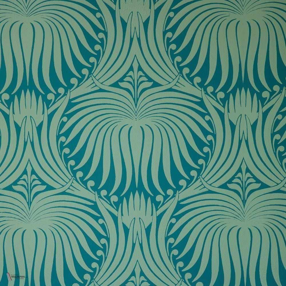 Lotus wallpaper in Green van Farrow & Ball