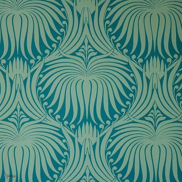 Lotus wallpaper in Green van Farrow & Ball