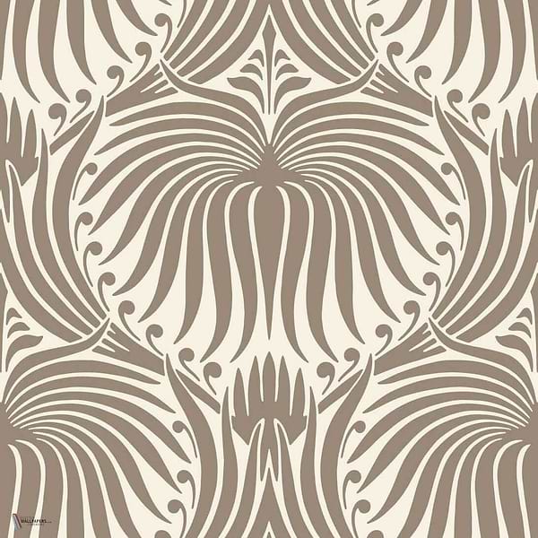 Lotus wallpaper in Mouse's Back van Farrow & Ball
