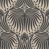 Lotus wallpaper in Off Black van Farrow & Ball