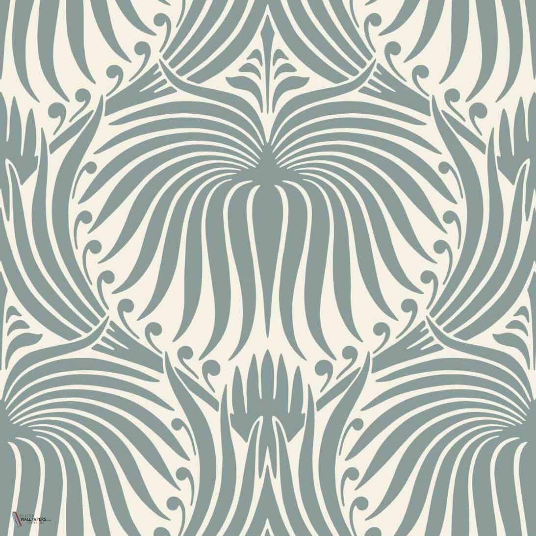 Lotus wallpaper in Oval Room Blue van Farrow & Ball