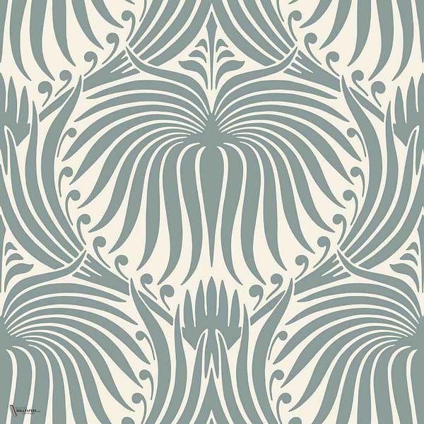 Lotus wallpaper in Oval Room Blue van Farrow & Ball