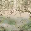 Lotus wallpaper in Aloe by Coordonne
