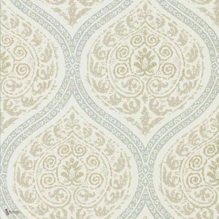 Madurai Tapete in Stone van Sanderson