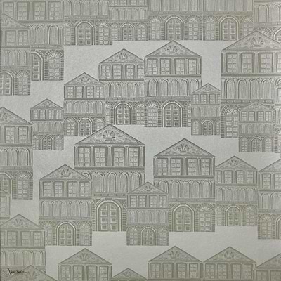 Maison wallpaper in Ivory van 1838 wallcoverings